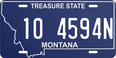 MT license plate 104594N