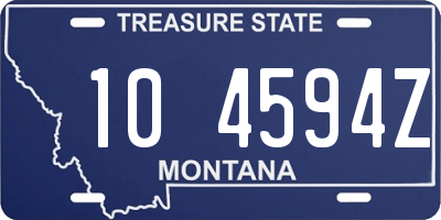 MT license plate 104594Z