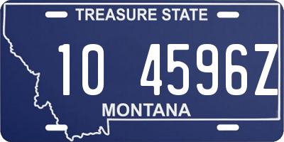 MT license plate 104596Z