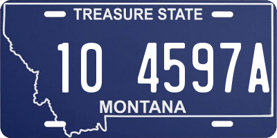 MT license plate 104597A