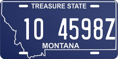 MT license plate 104598Z