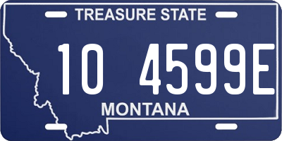 MT license plate 104599E