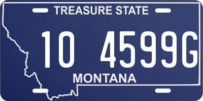 MT license plate 104599G