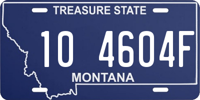 MT license plate 104604F