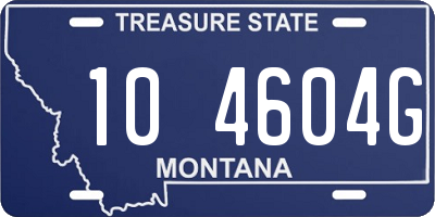 MT license plate 104604G