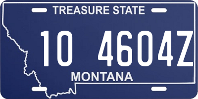 MT license plate 104604Z