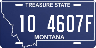 MT license plate 104607F