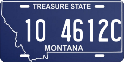 MT license plate 104612C