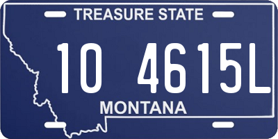 MT license plate 104615L