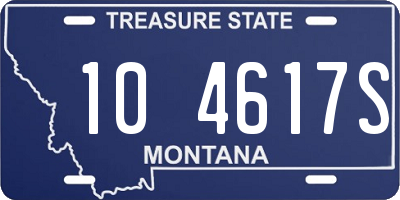 MT license plate 104617S