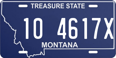 MT license plate 104617X