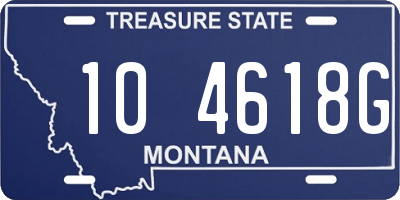 MT license plate 104618G