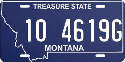 MT license plate 104619G