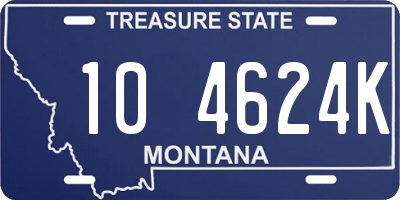 MT license plate 104624K