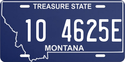 MT license plate 104625E