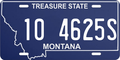 MT license plate 104625S