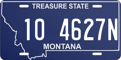 MT license plate 104627N