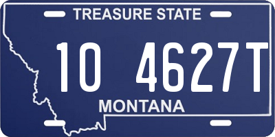 MT license plate 104627T