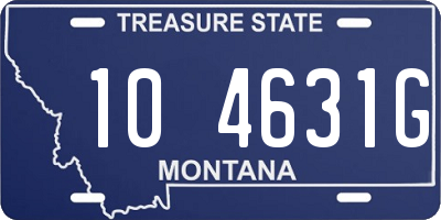 MT license plate 104631G