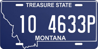 MT license plate 104633P