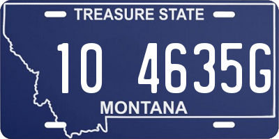 MT license plate 104635G