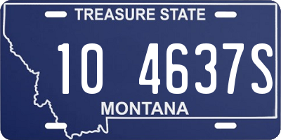 MT license plate 104637S