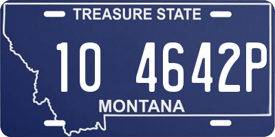 MT license plate 104642P