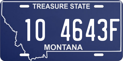 MT license plate 104643F