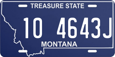 MT license plate 104643J