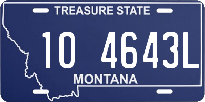 MT license plate 104643L