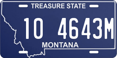 MT license plate 104643M