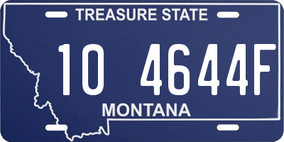 MT license plate 104644F