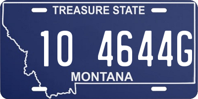 MT license plate 104644G