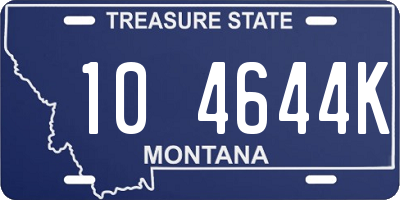 MT license plate 104644K