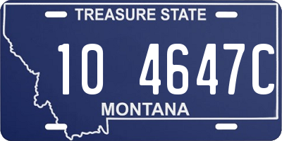 MT license plate 104647C