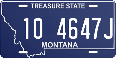 MT license plate 104647J