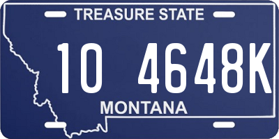 MT license plate 104648K