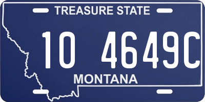 MT license plate 104649C