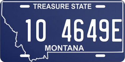 MT license plate 104649E