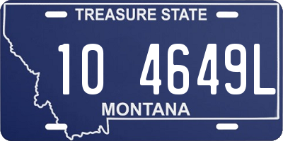 MT license plate 104649L