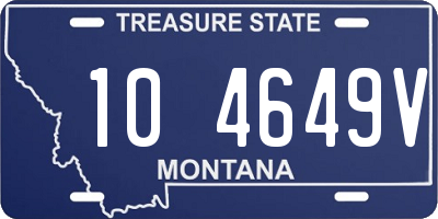 MT license plate 104649V