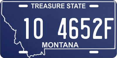 MT license plate 104652F