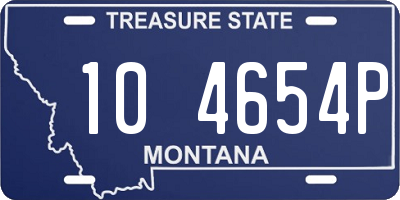 MT license plate 104654P