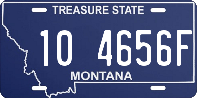 MT license plate 104656F