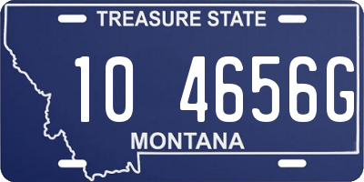 MT license plate 104656G