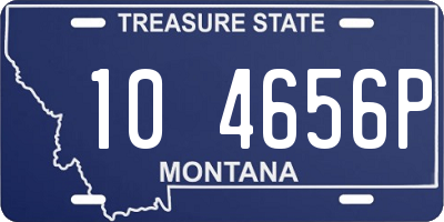 MT license plate 104656P