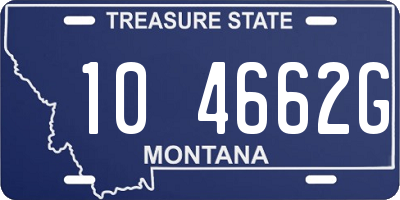 MT license plate 104662G