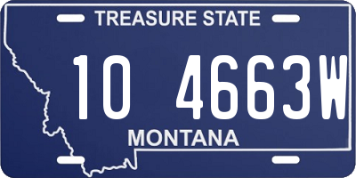 MT license plate 104663W