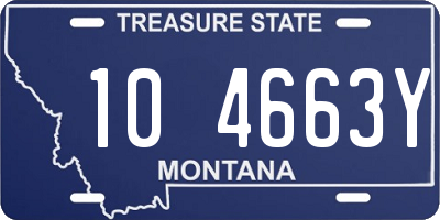 MT license plate 104663Y