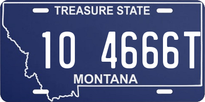 MT license plate 104666T